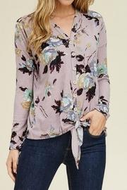  Floral Waffle Top