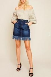  Tiered-off-shoulder Top, Sand