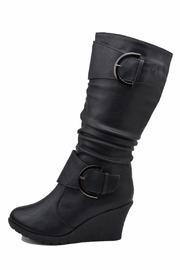 Slouched Wedge Boots