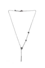  Rhinestone-love Lariat Necklace