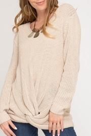  Front Twist Sweater