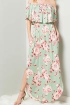  Mint-floral Maxi Dress