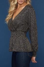  Metallic Knit Blouse