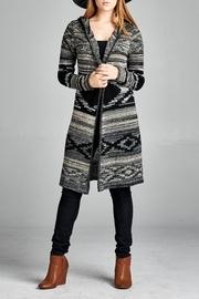  Black Grey Hooded Duster