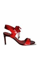  Two-tone-red Leather Sandals