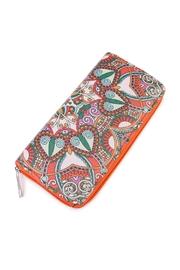  Orange Abstract Print Wallet