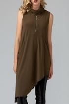  Sleeveless Zip Tunic