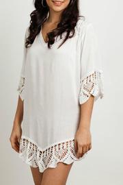  Crochet Detail Tunic Dress