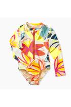  Printed Long Sleeve Rash Guard One Piece