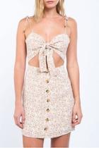  Tie-top Button Dress
