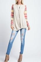  Multicolor Knotted Tee