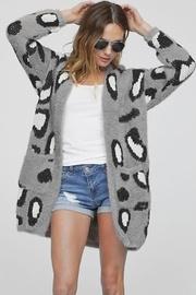  Leopard Open-front Cardigan