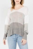  Grey Striped Sweater
