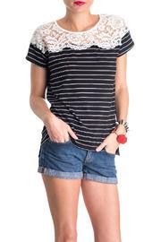  Striped Lace Tee
