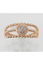  Rose Gold Diamond Cluster Ring