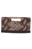  Reptile Leather Clutch