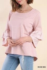  Multi-stripe Layered-sleeve Tee