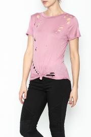  Distressed Pink Top