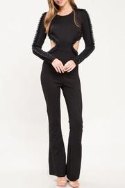  Black Open-back Jumpsuit