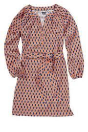  Navy/orange Shirt Dress