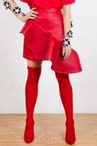  Red Rufflei Skirt