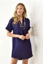  Solid Navy Tunic