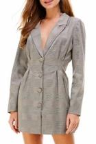  Plaid Blazer Dress