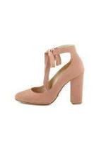  Nude Suede Pumps