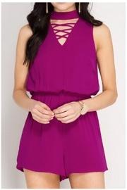  Sleeveless Choker Romper