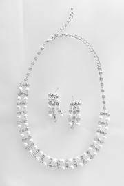  Pearl Zirconia Necklace Set