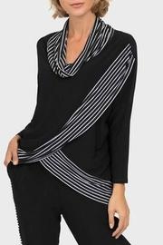  Black + White Diag Stripe Top