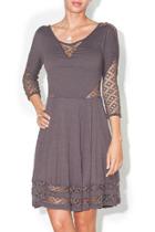  Charcoal Crochet Dress