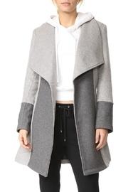  Colorblocked Wrap Coat