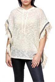  Trimmed Hoodie Poncho