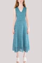  Teal Linen Dress