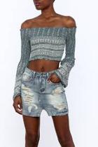  Cropped Smock Top