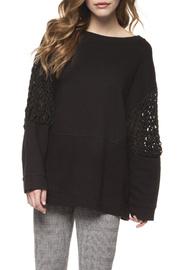  Open Cable Sleeve Sweater