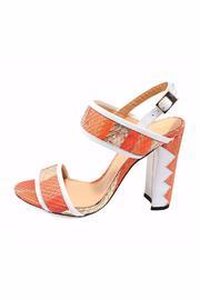  Coral-red & White Sandal