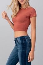 Ribbed Crop T