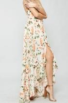  Hi-low Floral Dress