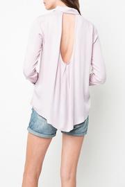  Cutout Collared Shirt