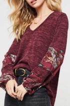  Dark Burgundy Top