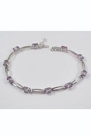  Amethyst Tennis Bracelet Lavender Purple Gemstone Link, 7
