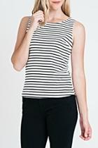  Stripe Fitted Top