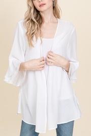  White Solid Cardigan