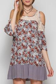  Floral Open Shoulder Dress