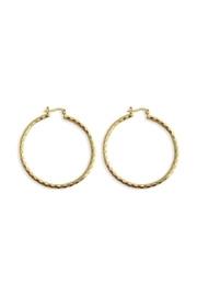  Golden Textured Hoops