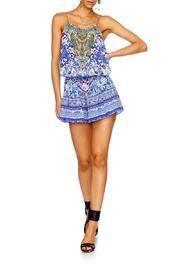 Silk Print Romper