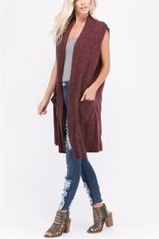  Burgundy Vest Cardi
