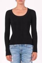  Ribbed Scoop Top